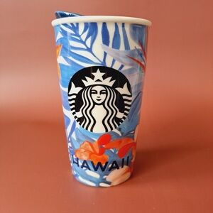 Starbucks Hawaii Floral Ceramic Coffee Tumbler Mug